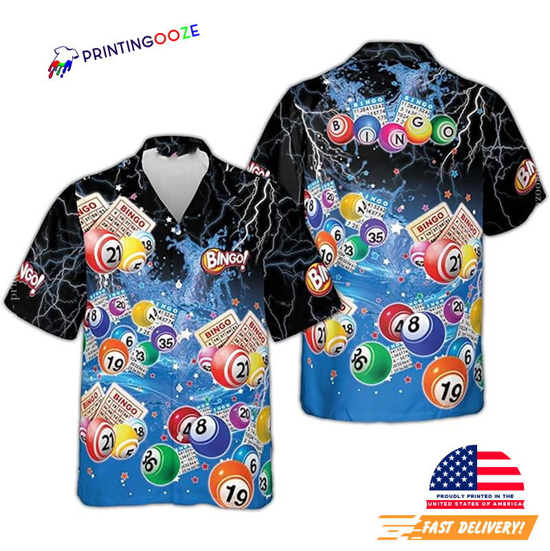 Custom Bingo Lucky Number Casino Hawaiian Shirt