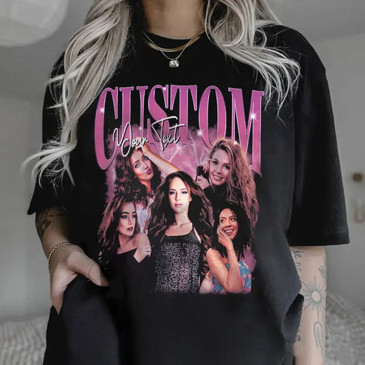 Custom Bootleg Rap T-shirt, Custom Bootleg Comfort Color Shirt, 90s Vintage Bootleg Shirt, Custom your own Photo, Vintage Graphic Gift Top Womenswear