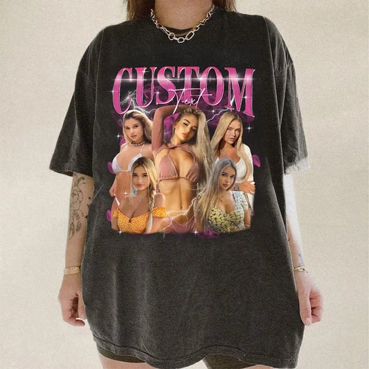 Custom Bootleg Rap T-shirt, Custom Bootleg Comfort Color Shirt, 90s Vintage Bootleg Shirt, Custom your own Photo, Vintage Graphic Gift