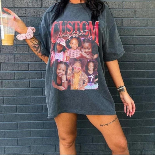 Custom Bootleg Rap Tee, Vintage Custom Funny Rap Shirt, Custom Photo Vintage T-Shirt, Youth Comfort Color Tee wompwompmrcomershirt