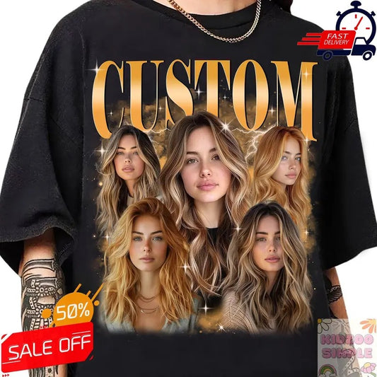 Custom Girlfriend Shirt, Custom Bootleg Rap Tee, Custom Girlfriend Face Graphic Shirt, Custom Vintage Graphic 90s Shirt,Valentine's Day Gift