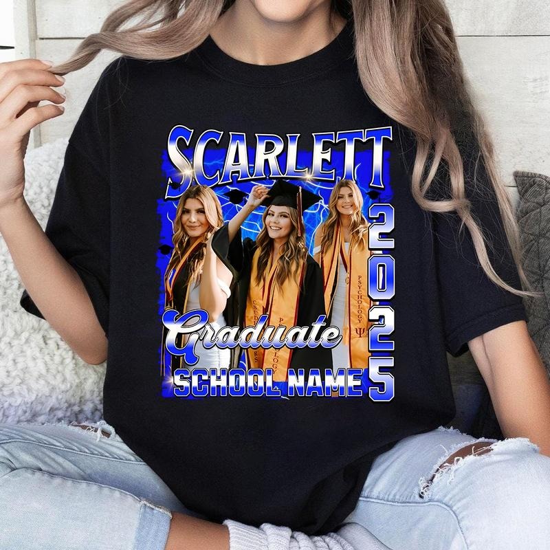 Custom Graduation Shirt, Custom Photo Graduate Shirt, Family Graduation 2025 Shirt, Senior T-Shirt, Class of 2025 Shirt, Graduation Party