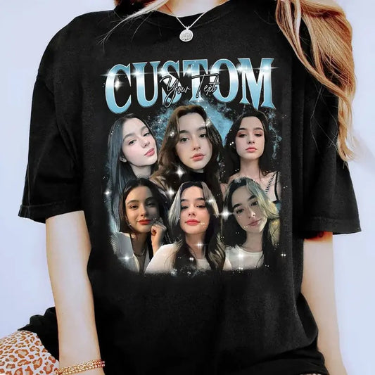 Custom Graphic Photo Vintage Comfort Colors Shirt, Girlfriends Bootleg Graphic Shirt, Personalize Bootleg Custom, Bachelor Party, Top Womenswear