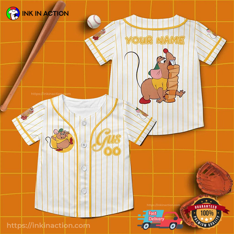 Custom Gus Gus The Snack Baseball Jersey