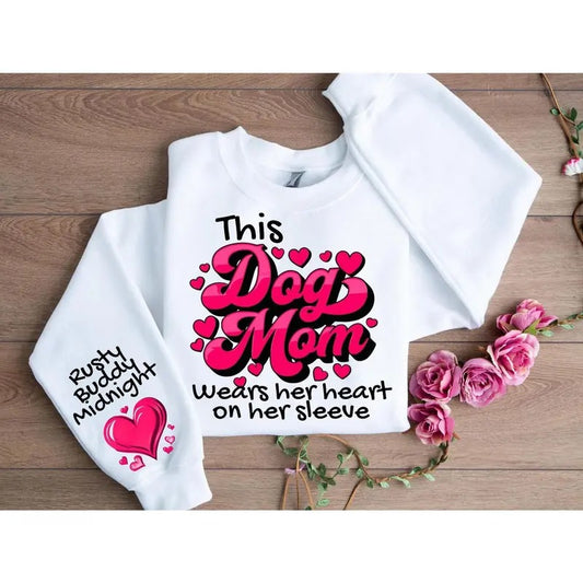 Custom Heart on Her Sleeve Sweatshirt