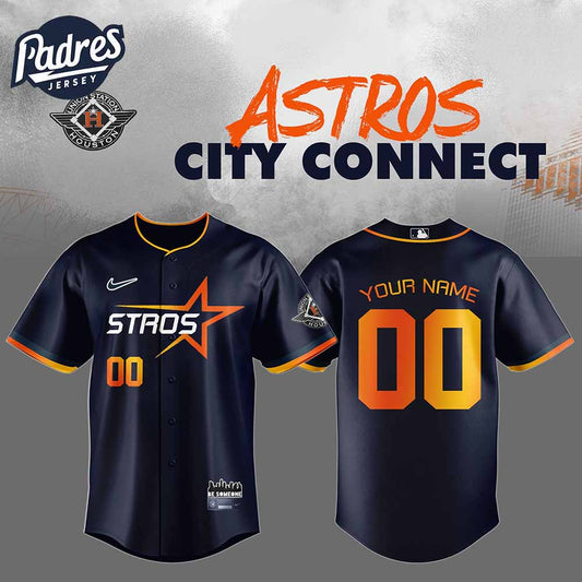 Custom Houston Astros 2025 City Connect Special Edition Navy Baseball Jersey - Padres Jersey Oasis: Elevate Your Baseball Style Game