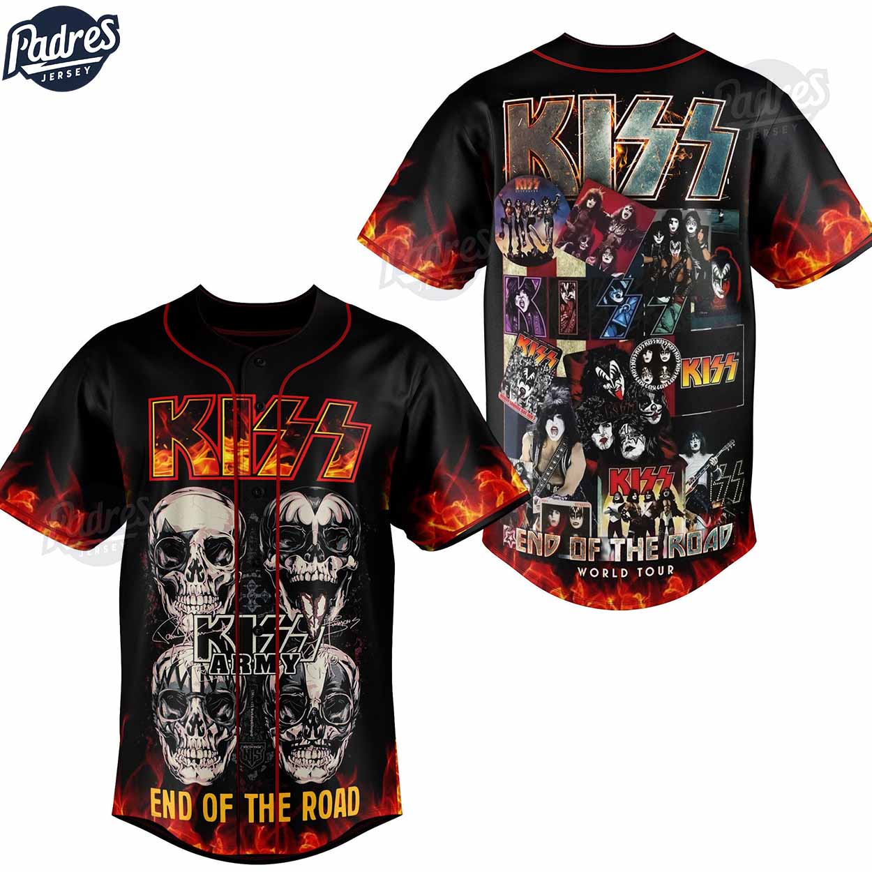 Custom Kiss World Tour Baseball Jersey - Padres Jersey Oasis: Elevate Your Baseball Style Game