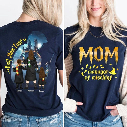 Custom Manager Of Mischief Mom Shirt, Best Mom Ever, Magical Mom TShirt, Mama Shirt, Fantastic Mama Shirt, Wizard Mom Outfit, Funny Mom Tee