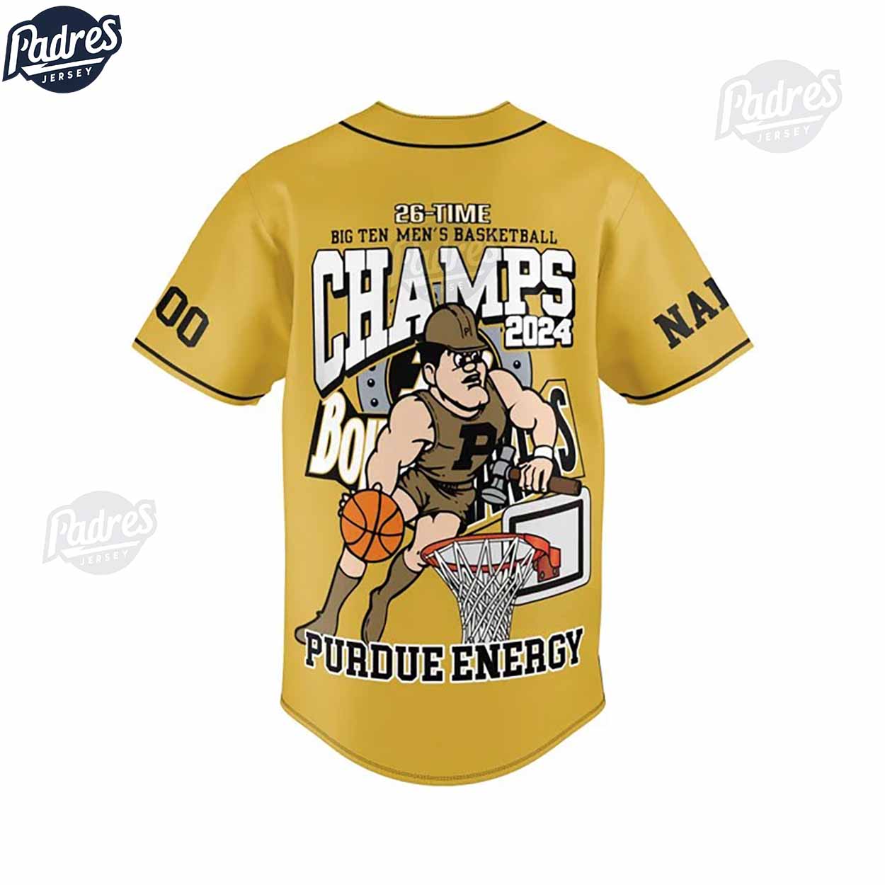 Custom NCAA Mens Basketball Champions Purdue Boilermaker Baseball Jersey - Padres Jersey Oasis: Elevate Your Baseball Style Game