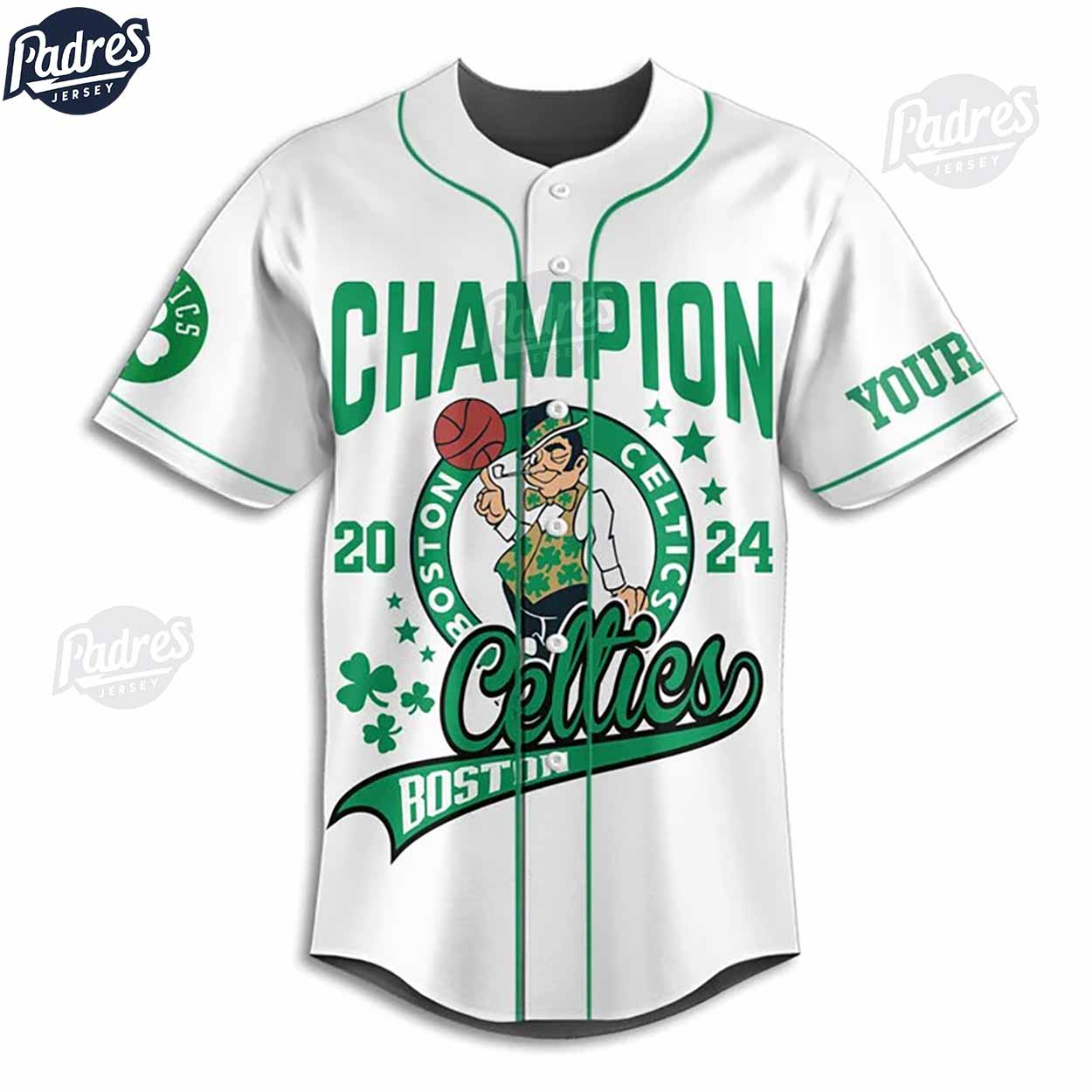 Custom Name Boston Celtics Championship 2024 Baseball Jersey Style - Padres Jersey Oasis: Elevate Your Baseball Style Game