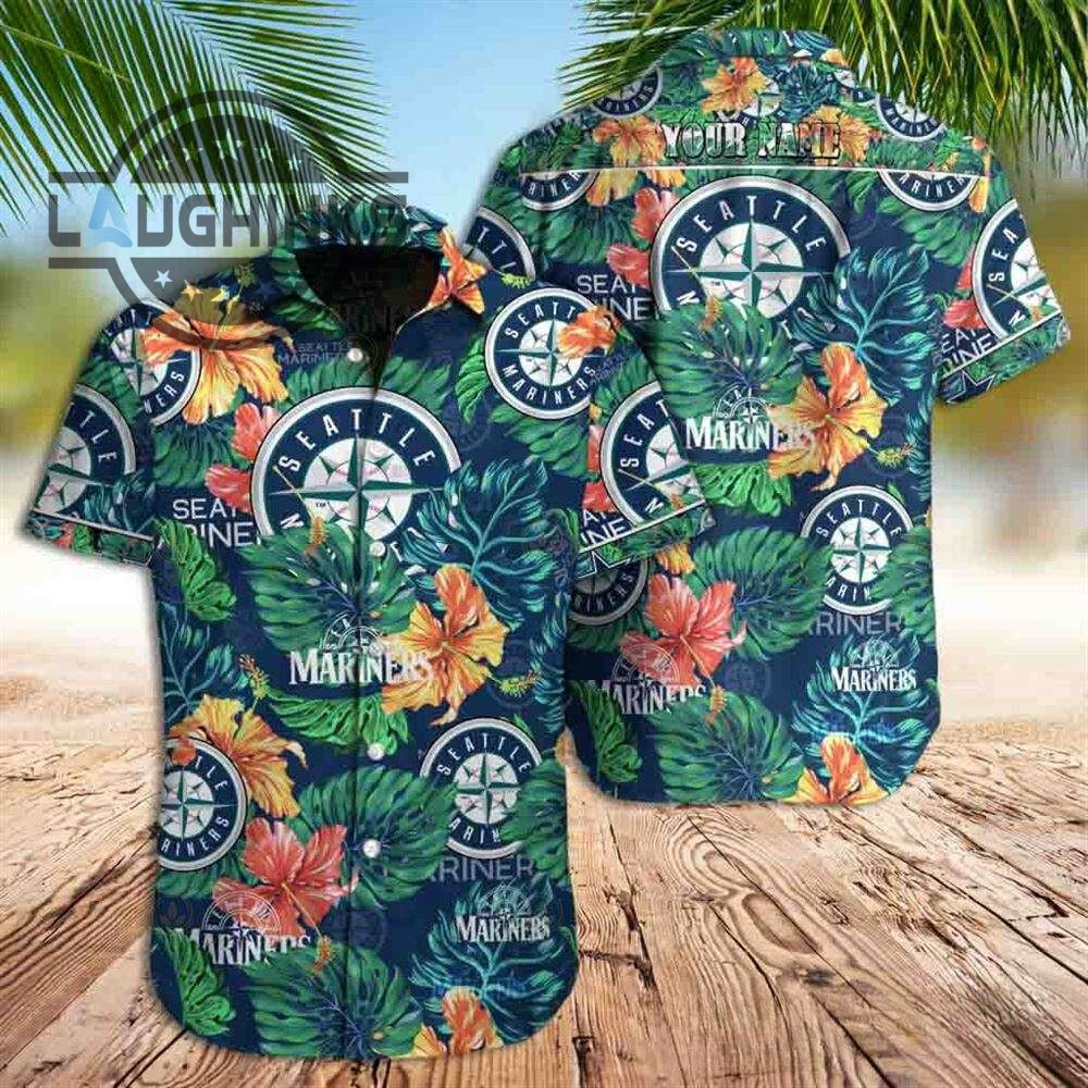 Custom Name Seattle Mariners Hawaiian Shirt And Shorts Best Baseball Mlb Hawaiian Shirt