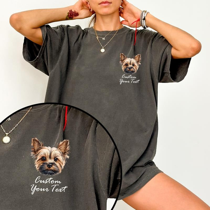 Custom Pet Comfort Colors Shirt, Personalized Dog Graphic Tee, Name Custom Dog Unhinged Tees, Dog Lover Gifts, Custom Dog Name Shirt