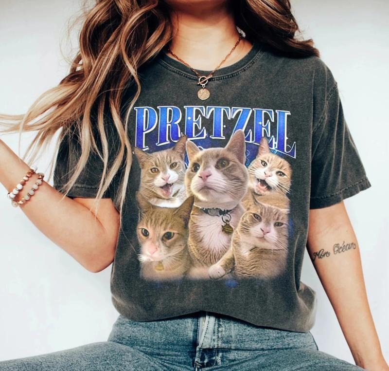 Custom Pet Photo Shirt | Personalized Cat Lover Tee | Perfect Gift for Cat Lovers Menswear Top