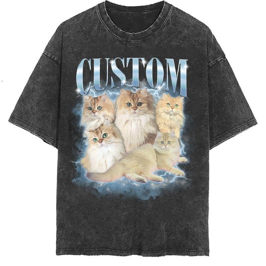 Custom Pet Photo Shirt | Personalized Cat Lover Tee | Perfect Gift for Cat Lovers Womenswear Tshirt