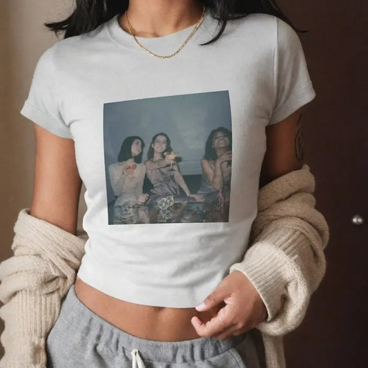 Custom Photo Crop Top Retro Trendy Baby Tee 90s Vintage Baby Tee Custom Y2K Fashion Custom 90s Top Custom Text y2k Shirt Custom y2k Outfit
