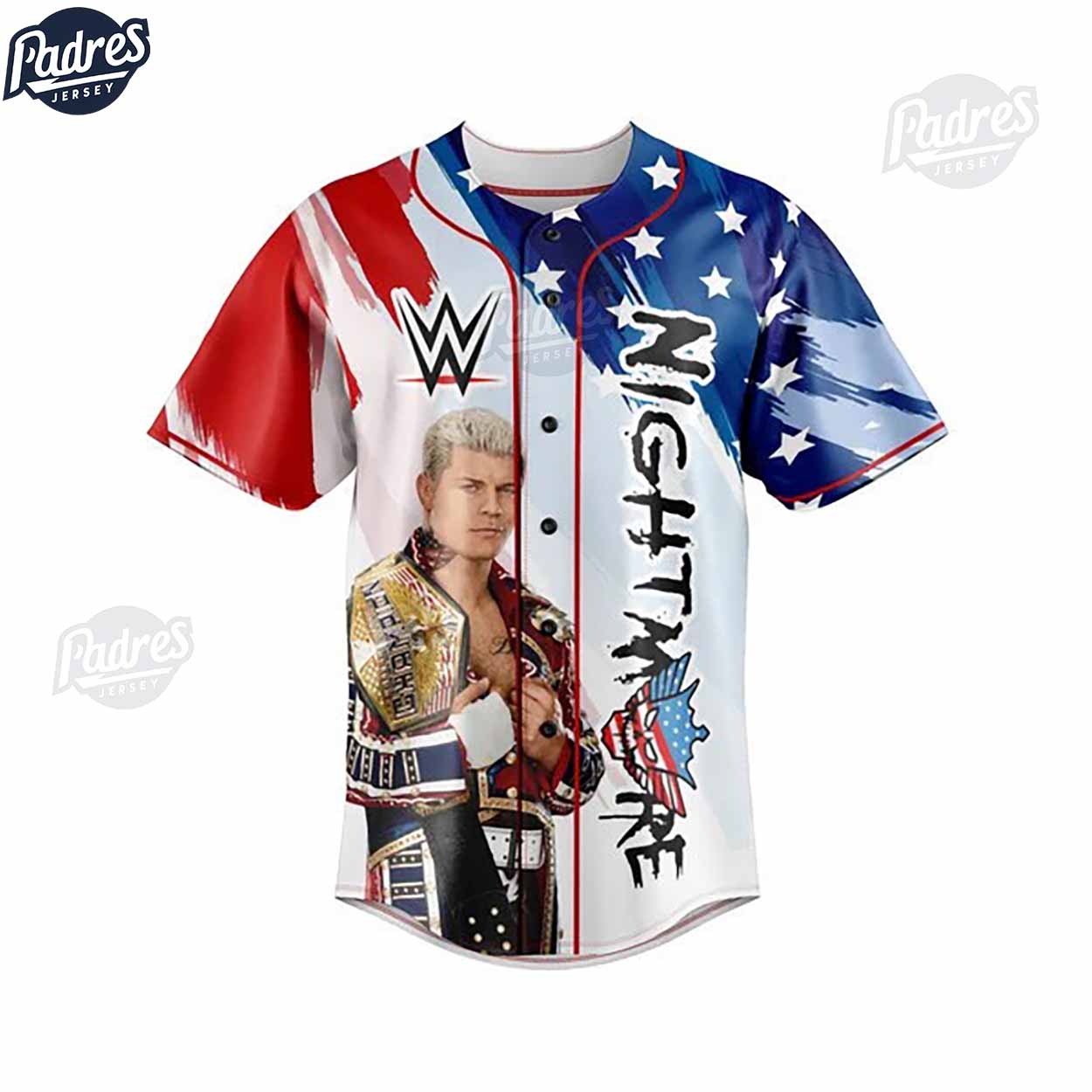 Custom WWE The American Nightmare Cody Rhodes Baseball Jersey - Padres Jersey Oasis: Elevate Your Baseball Style Game