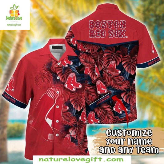 Boston Red Sox Hawaiian Shirt – Customizable MLB Aloha Baseball Apparel