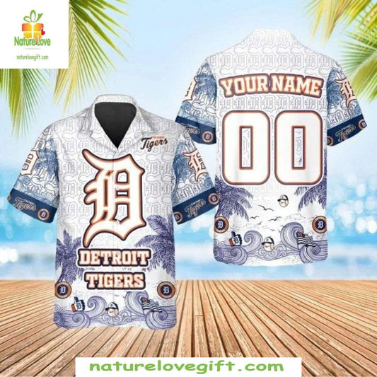 Detroit Tigers Hawaiian Shirt Customizable MLB Baseball Apparel ID786DAZ