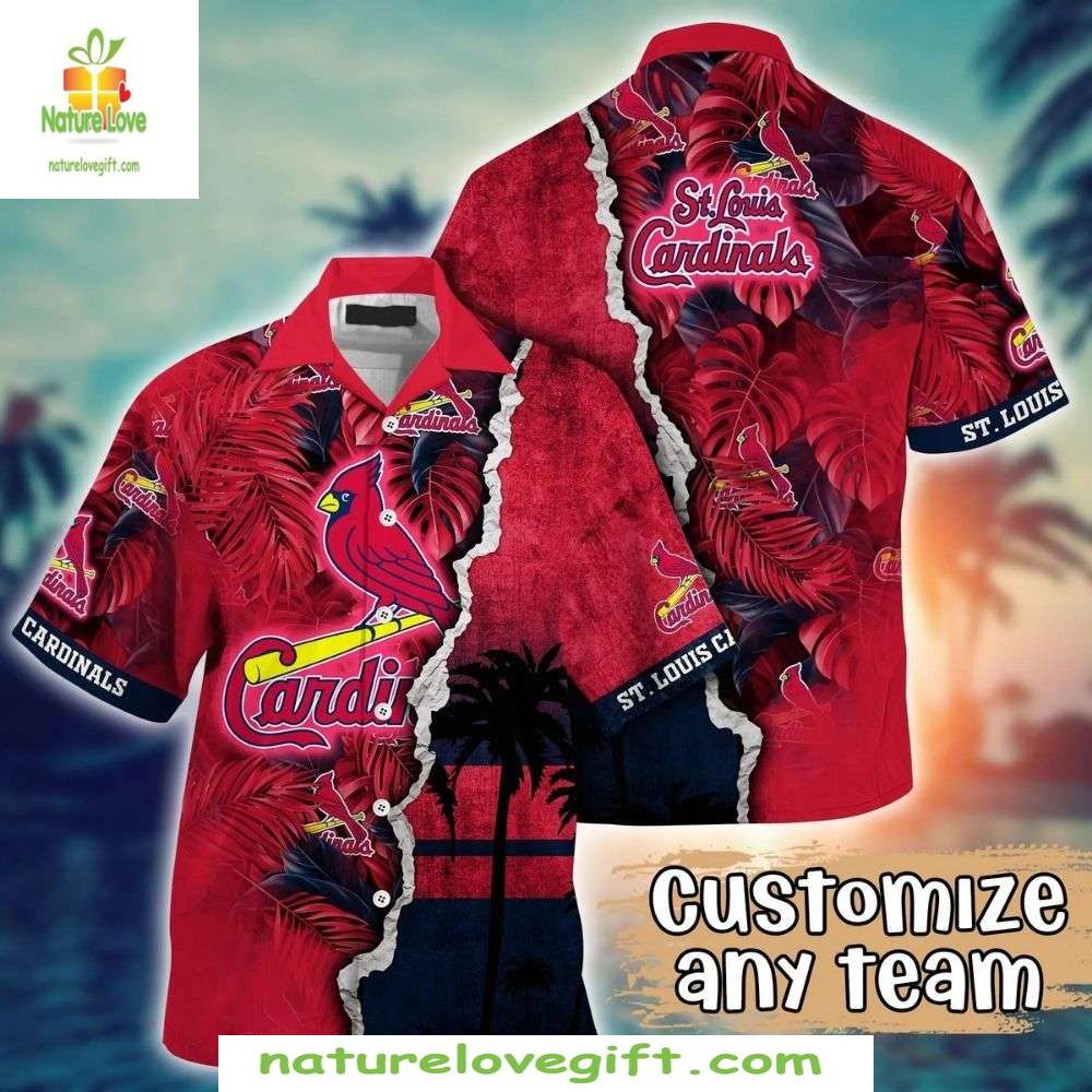 St Louis Cardinals Hawaiian Shirt Customizable MLB Baseball Apparel