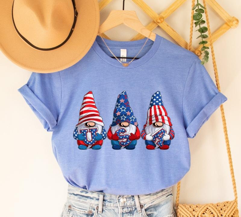Cute American 4th Of July Gnomes Shirt Patriotic Gnomes T Shirt Funny Fourth Of July Shirt Independence Day American Flag Shirt Usa Tee