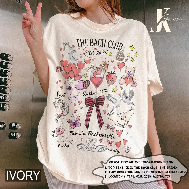 Cute Bachelorette Shirt, Cocktail Social Club Shirt, Custom Name Location Bridal Party Shirt, Fun Bach Club Tee, Lovely...