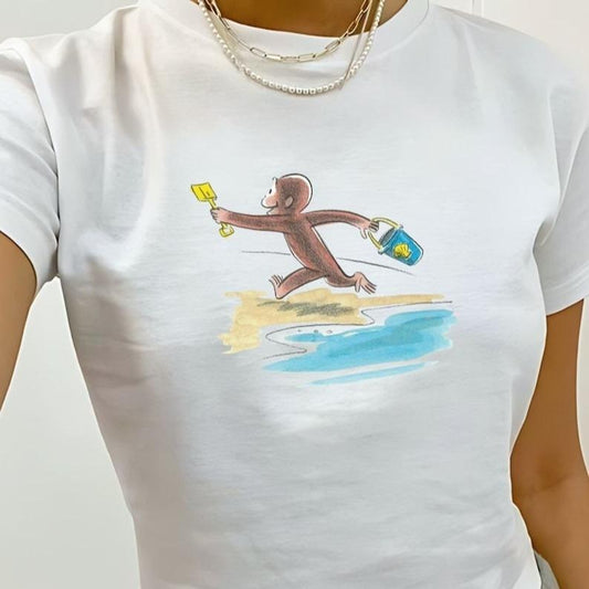 Cute Beach Baby Tee, Coastal Girl, Tropical Summer Shirt, Coquette Clothing Fit Streetwear Hoodie, Sweatshirt
