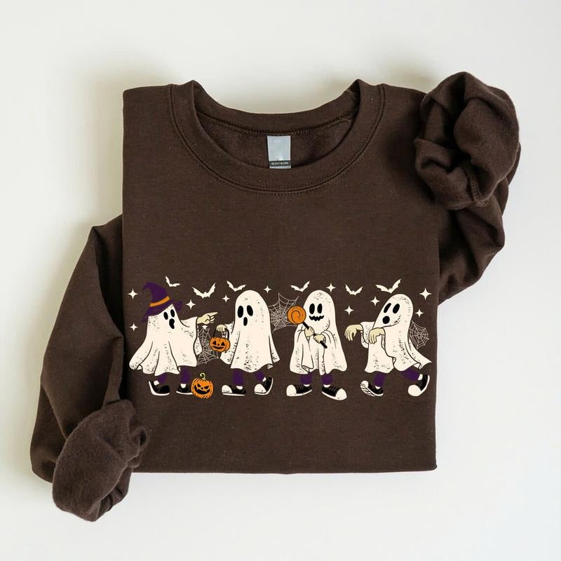 Cute Ghost Halloween Shirt, In The Ghost  Shirt, Retro Spooky Season Shirt, Ghost Halloween Sweater, Halloween Gift...