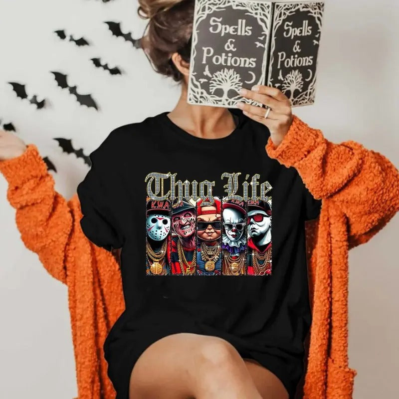 Cute Halloween Shirt, Hallowen Shirt,  Cute Fall Shirt, Spooky Season Print Hoodie, Sweatshirt | InkThreadWorks.com