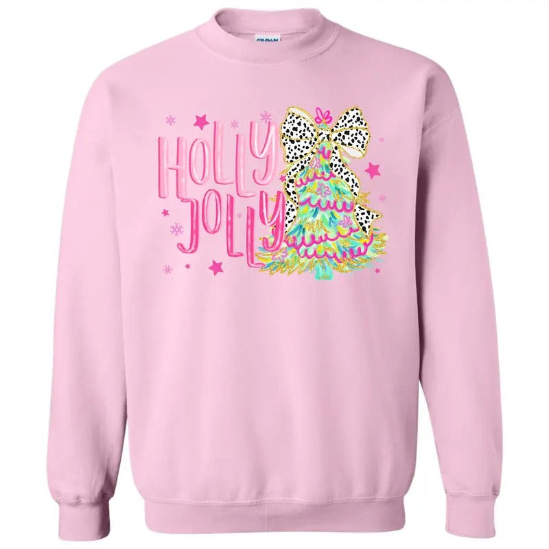 Cutesy Holly Jolly Tree Sweatshirt 'NLB T-Shirts, Hoodie | InkThreadWorks.com