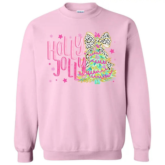 Cutesy Holly Jolly Tree Sweatshirt 'NLB T-Shirts, Hoodie | InkThreadWorks.com