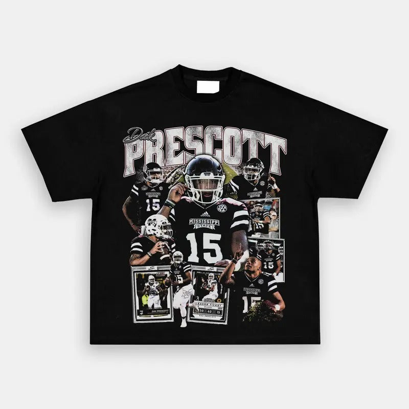 DAK PRESCOTT TEE- Vintage baseball Graphic T-Shirt PGA Masters The Open Golf Casual Classic Cotton Fabric Menswear Top Medium Tee