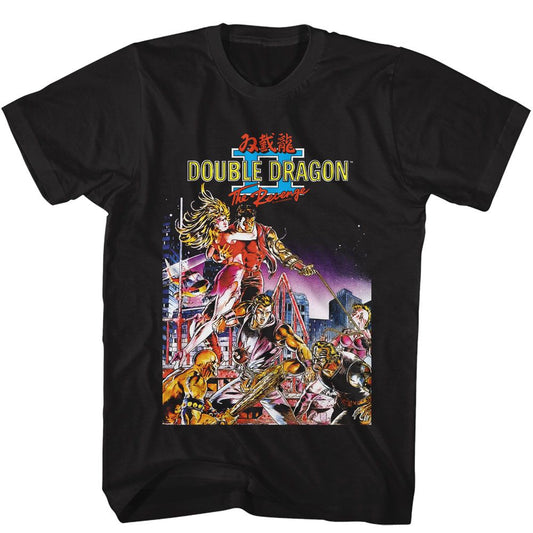 Double Dragon - DDII The Revenge - American Classics - Solid Black Adult Short Sleeve T-Shirt