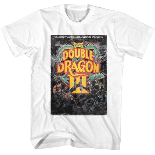 Double Dragon - DDIII - American Classics - Solid White Adult Short Sleeve T-Shirt
