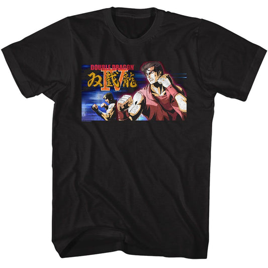 Double Dragon - IV - American Classics - Solid Black Adult Short Sleeve T-Shirt