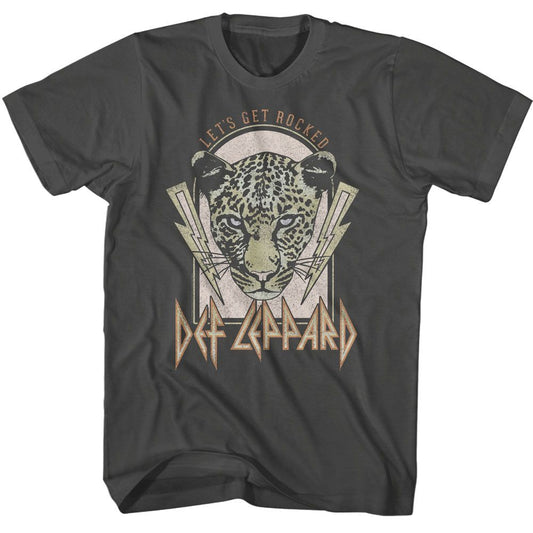 Def Leppard - Lightning Bolts Lets Get Rocked - American Classics - Solid Gray Adult Short Sleeve T-Shirt