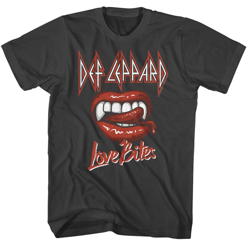 Def Leppard - Love Is Biting - American Classics - Solid Gray Adult Short Sleeve T-Shirt