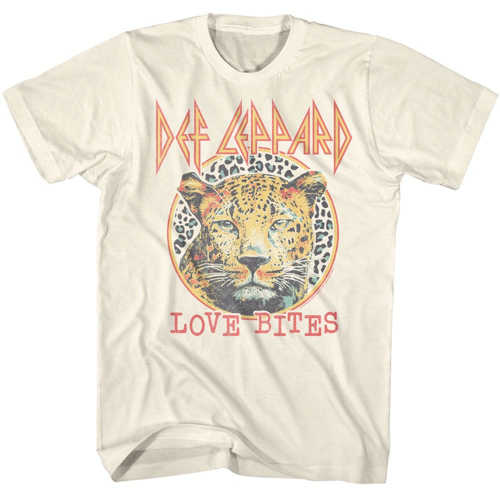 Def Leppard - Love Bites - American Classics - Solid Off-White Adult Short Sleeve T-Shirt