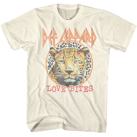 Def Leppard - Love Bites - American Classics - Solid Off-White Adult Short Sleeve T-Shirt