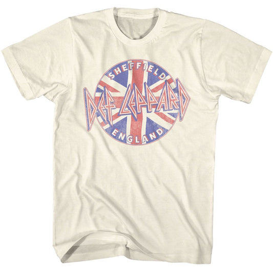 Def Leppard - Sheffield - American Classics - Solid Off-White Adult Short Sleeve T-Shirt