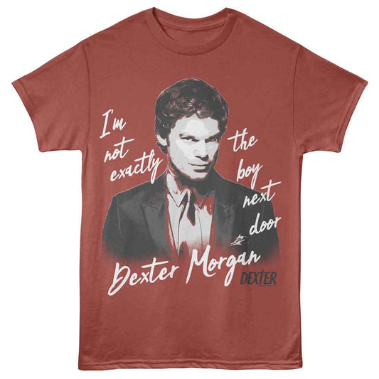 Dexter - Not Exactly - American Classics - Terracotta Adult Short Sleeve T-Shirt