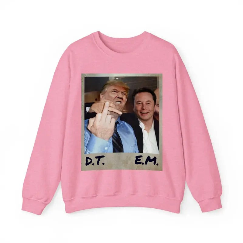 DONALD TRUMP WITH ELON MUSK SHIRTS, FUNNY SHIRT, SIZE S TO 4XL, MENSWEAR