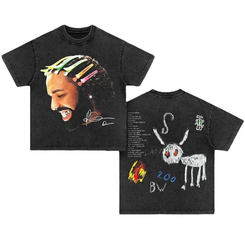 DRAK3 Graphic Tee Hip Hop Legend Streetwear Shirt