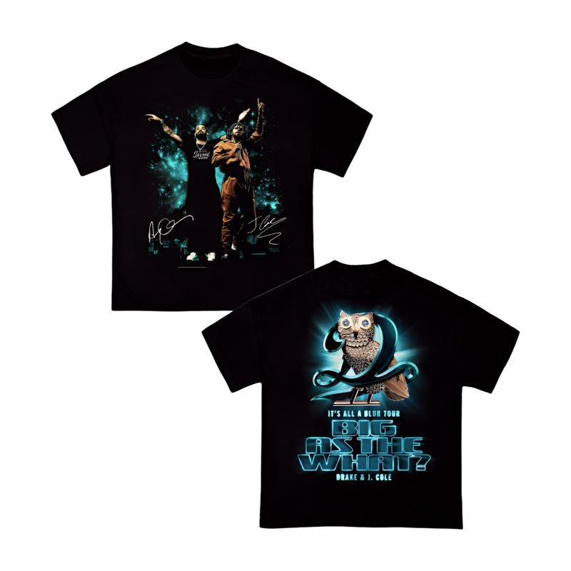 DRAKE J.COLE T-Shirt Music Tour It's All A Blur Tour Big As The What Tour