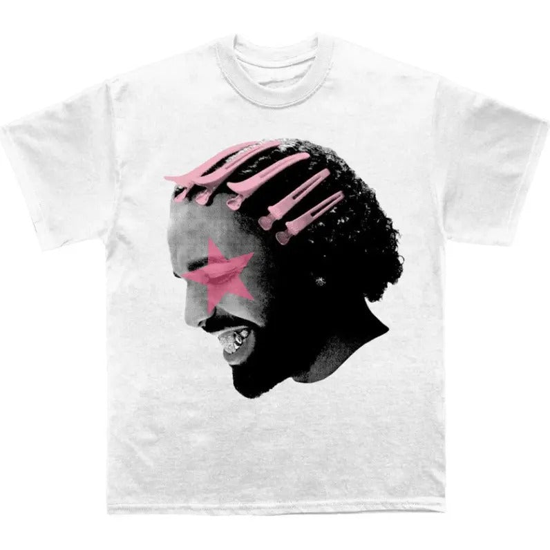 DRAKE Pink Star Graphic T-Shirt For All The Dogs