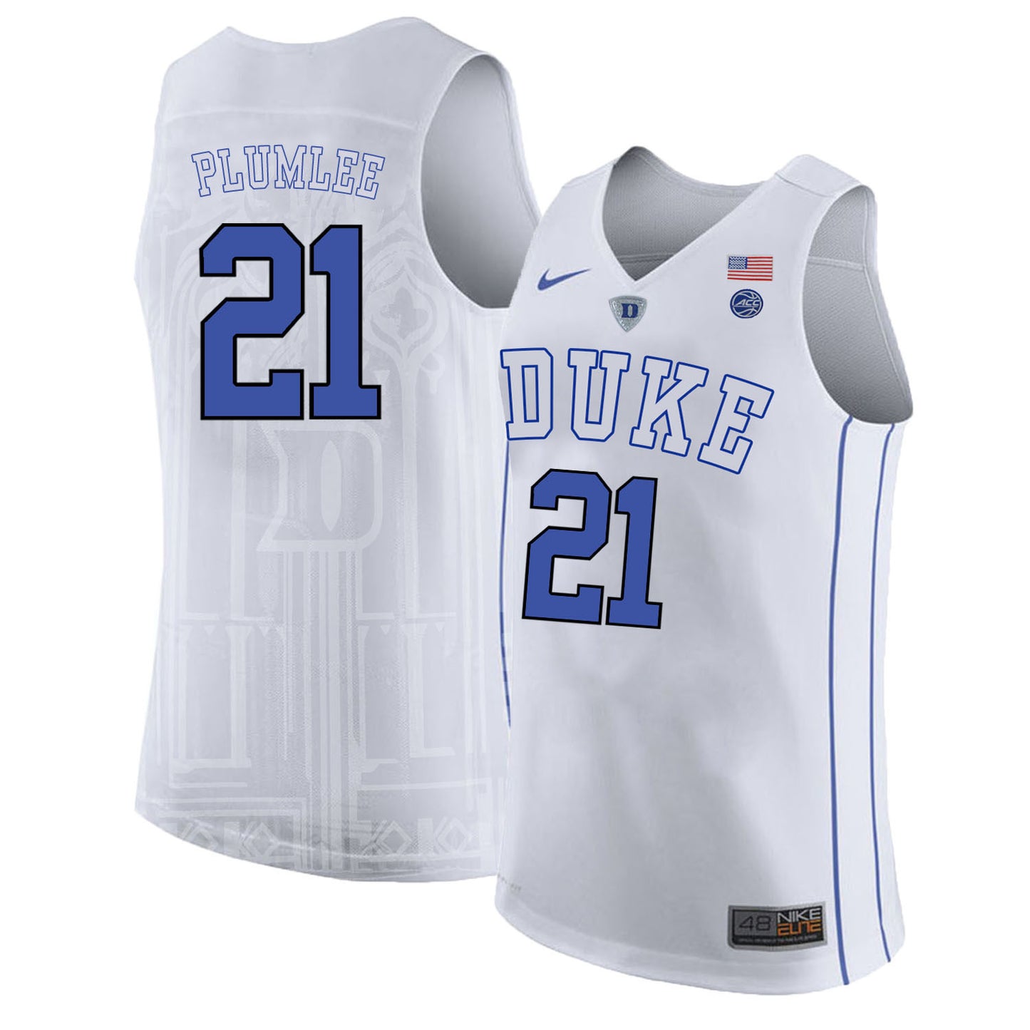DUKE Miles Plumlee 21 White
