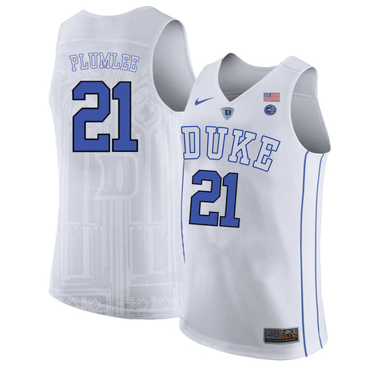 DUKE Miles Plumlee 21 White