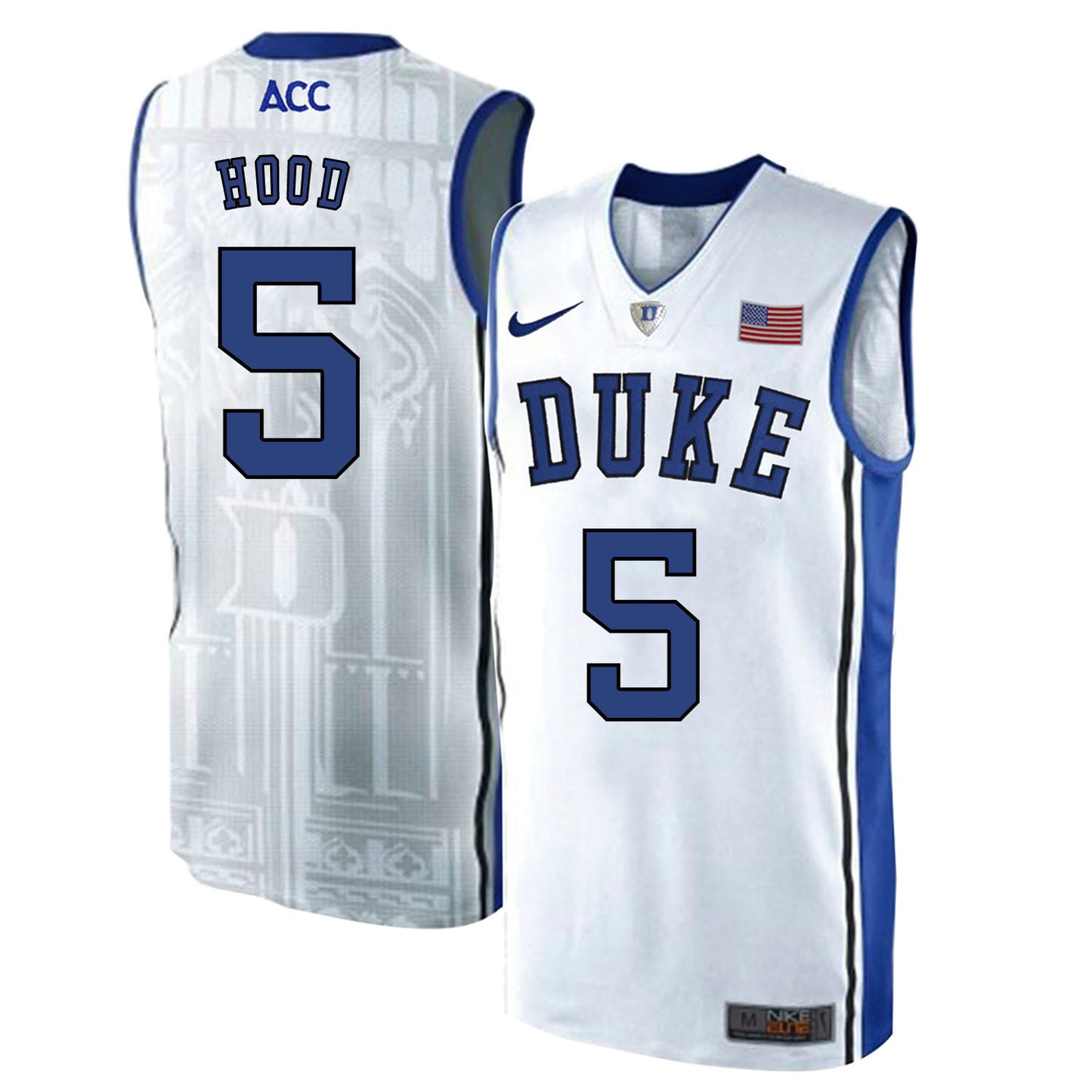 DUKE Rodney Hood 5 White Elite