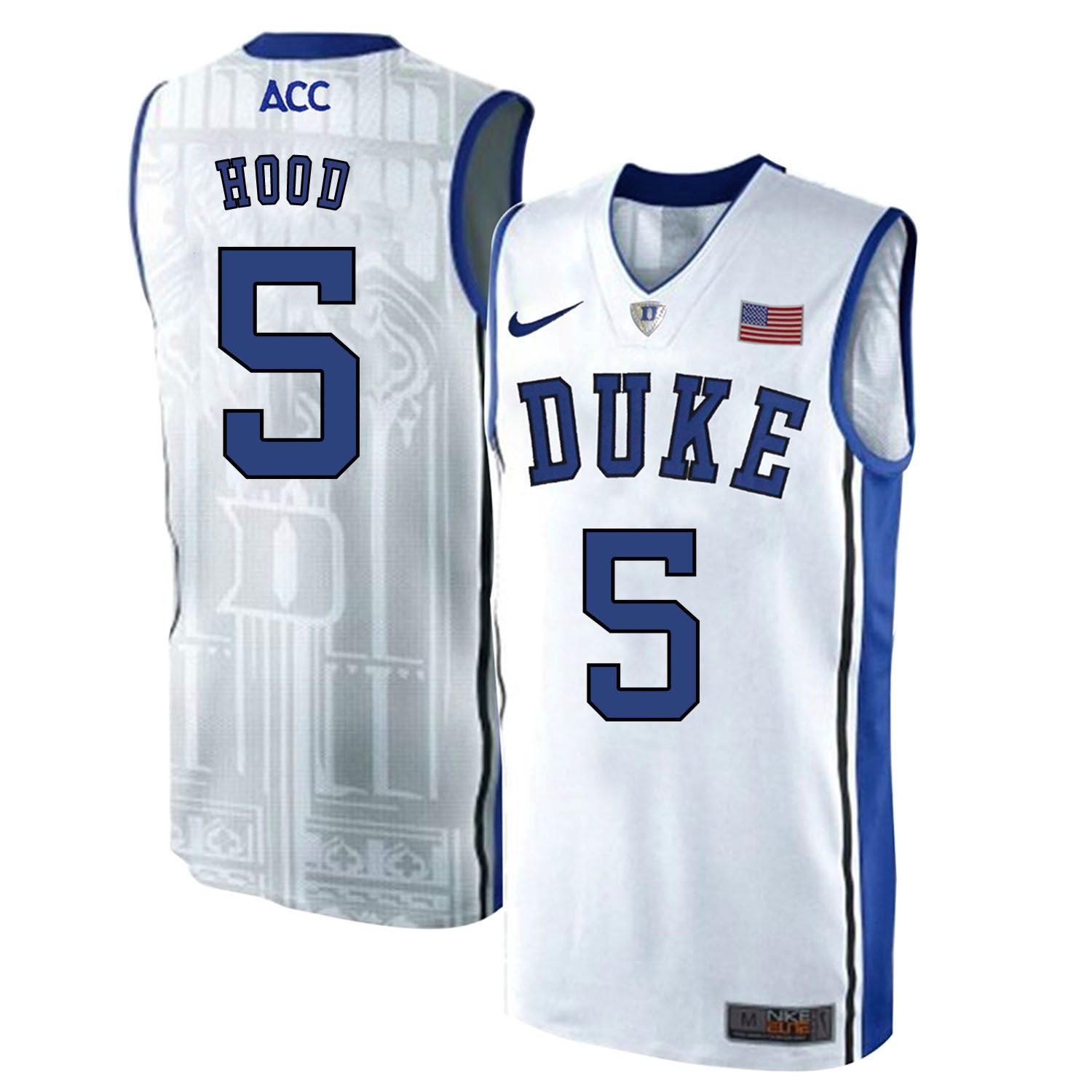 DUKE Rodney Hood 5 White Elite