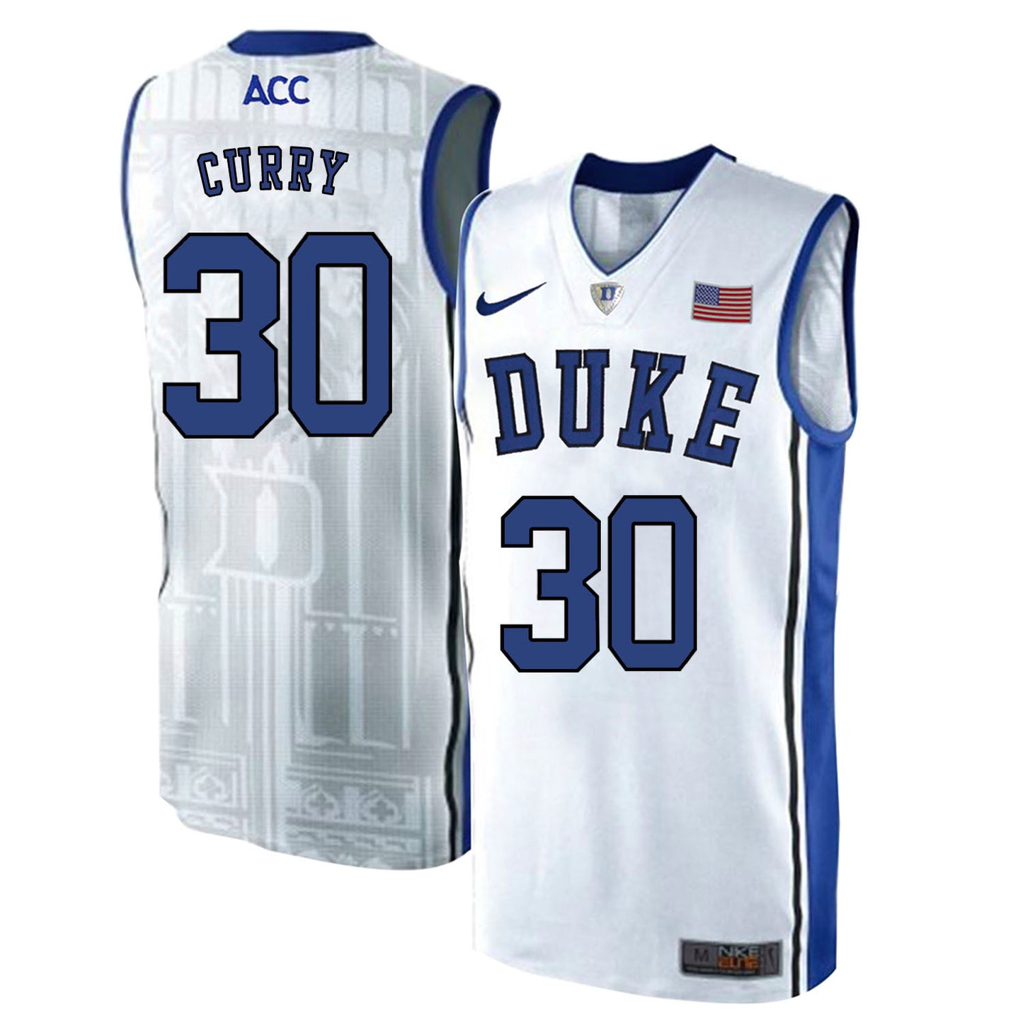 DUKE Seth Curry 30 White Elite