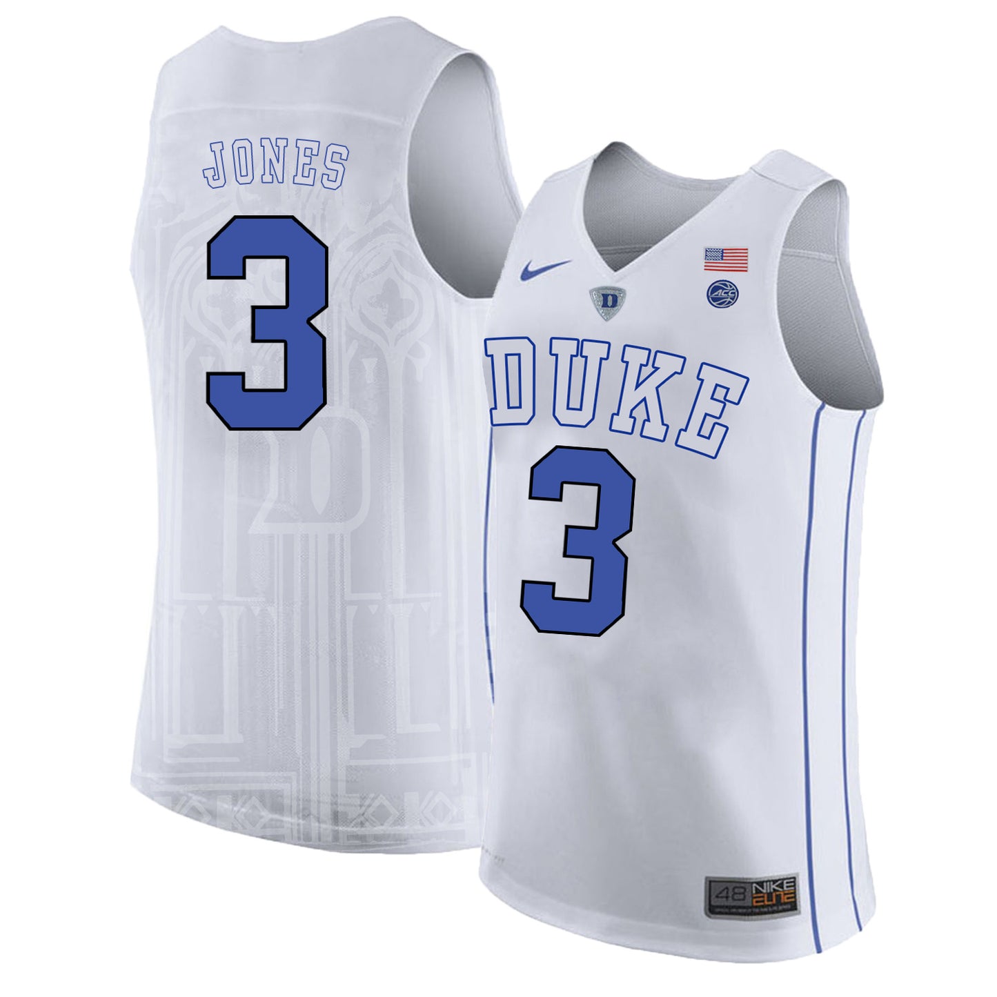 DUKE Tre Jones 3 White